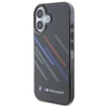 BMW Motosport IML Random Stripes Apple iPhone 16 Plus Case - dėklas telefonui juodos spalvos