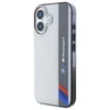 BMW IML Motorsport Vertical Stripe Apple iPhone 16 dėklas telefonui pilkos spalvos