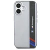 BMW IML Motorsport Vertical Stripe Apple iPhone 16 dėklas telefonui pilkos spalvos