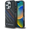 BMW BMHCP16X23HTRAK Apple iPhone 16 Pro Max 6.9" juodos spalvos harddėklas Motorsport IML Random Stripes