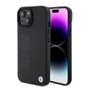 Apple iPhone 15 BMW dėklas Signature Logo Imprint Magsafe (BMHMP15SSLLBK) juodos spalvos