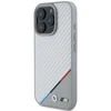 BMW M Carbon Tricolor Line MagSafe Case Apple iPhone 16 Pro - dėklas telefonui pilkos spalvos