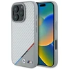 BMW M Carbon Tricolor Line MagSafe Case Apple iPhone 16 Pro - dėklas telefonui pilkos spalvos