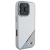 BMW M Carbon Tricolor Line MagSafe Case Apple iPhone 16 Pro - dėklas telefonui pilkos spalvos