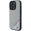 BMW M Perforated Tricolor Line MagSafe Case Apple iPhone 16 Pro - dėklas telefonui pilkos spalvos