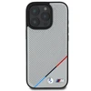 BMW M Perforated Tricolor Line MagSafe Case Apple iPhone 16 Pro - dėklas telefonui pilkos spalvos