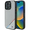 BMW M Perforated Tricolor Line MagSafe Case Apple iPhone 16 Pro - dėklas telefonui pilkos spalvos