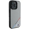 BMW M Perforated Tricolor Line MagSafe Case Apple iPhone 16 Pro - dėklas telefonui pilkos spalvos