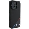 BMW M Perforated Tricolor Line MagSafe Case Apple iPhone 16 Pro - dėklas telefonui juodos spalvos