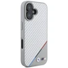BMW M Carbon Tricolor Line MagSafe Apple iPhone 16 Case - dėklas telefonui pilkos spalvos