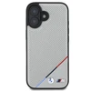 BMW M Perforated Tricolor Line MagSafe Apple iPhone 16 Case - dėklas telefonui pilkos spalvos