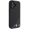 BMW M Perforated Tricolor Line MagSafe Apple iPhone 16 Case - dėklas telefonui juodos spalvos