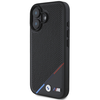 BMW M Perforated Tricolor Line MagSafe Apple iPhone 16 Case - dėklas telefonui juodos spalvos