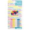 Bolsius Cake candles with holders 12pcs. multi-colored