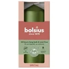 Bolsius Candle cylinder Ø120x58mm metallic žalias