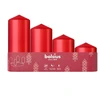 Bolsius Advent Christmas Candles 4pcs 60x48mm Raudona