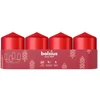 Bolsius Cylinder Candles 4pcs 60x40mm Raudona