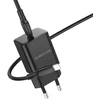 Borofone Laidinis įkroviklis BN13 Safety GaN – Type C – PD 30W su Type C į Lightning kabeliu juodos spalvos