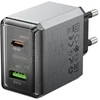 Borofone Laidinis įkroviklis BN20 Lena – USB + Type C – PD 35W pilkos spalvos