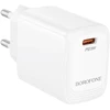 Borofone laidinis įkroviklis BN26 Fuente – Type C – PD 20W baltos spalvos