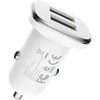 Automobilinis įkroviklis Borofone BZ12 su 2 USB jungtimis (2.4A) baltas