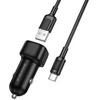 Borofone automobilinis įkroviklis BZ34 Cloud - USB - QC 3.0 18W su kablem USB į Typ C juodos spalvos