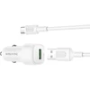 Borofone Car charger BZ34 Cloud – USB – QC 3.0 18W with USB to Type C cable baltas