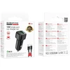 Borofone automobilinis įkroviklis BZ34 Cloud - USB - QC 3.0 18W su kablem USB į Typ C juodos spalvos