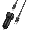 Borofone automobilinis įkroviklis BZ34A Cloud - Type C - PD 20W su Type C į Type C juodos spalvos