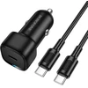 Borofone automobilinis įkroviklis BZ34A Cloud - Type C - PD 20W su Type C į Type C juodos spalvos