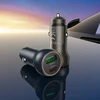 „Borofone“ automobilinis įkroviklis BZ32B Fresh – USB + C tipo – QC 3.0 PD 48W pilkas
