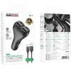 Borofone automobilinis įkroviklis BZ35 Leader – 2 x C tipo + 2 x USB – PD 30W su USB į C tipo kabeliu, juodos spalvos