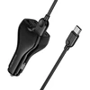 Borofone automobilinis įkroviklis BZ35 Leader – 2 x Typ C + 2 x USB – PD 30W su kabeliu USB į Typ C juodos spalvos