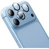 Borofone Grūdintas stiklas BF14 su 3D metaliniu rėmeliu fotoaparato objektyvui, skirtas iPhone 18 Pro/18 Pro Max, šviesiai mėlynas