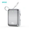 BWOO P78 powerbank 20000mAh szybkie ładowanie PD45W su 2 kablami USB-C i Lightning sidabrinė