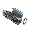 BWOO 38W greitasis automobilinis įkroviklis BO-CC73 QC 18W + PD 20W, pilkai sidabrinis