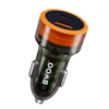 BWOO 38W greitas skaidrus automobilinis įkroviklis BO-CC85 QC 18W + PD 20W