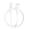 BWOO 3A silicone cable X329L usb - lightning 3A 1m baltas