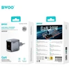 BWOO BO-CDA236 GaN wall charger 1xUSB-C 3A PD 30W pilkas with PPS