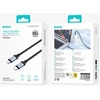 BWOO BO-X401CC braided cable USB-C - USB-C 1m PD 65W juodas
