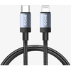 BWOO BO-X401CL braided cable USB-C - Lightning 1m PD 30W juodas