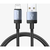 Usams BWOO BO-X401L braided cable USB-A - Lightning 1m Fast Charging 3A juodas