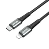 Usams BWOO Braided Cable USB-C - Lightning 3m 30W juodas