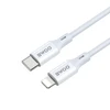 BWOO Cable USB-C - Lightning 2m 27W ABS + TPE baltas