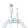 BWOO Cable USB - USB-C 2m 3A baltas