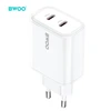 BWOO CDA206 PD 35W sieninis įkroviklis su 1 USB-C prievadu, baltas
