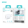 BWOO CDA206 PD 35W sieninis įkroviklis su 1 USB-C prievadu, baltas