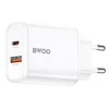 Įkroviklis Bwoo (CDA207) (1xUSB-C; 1xUSB 36W) baltas
