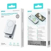 BWOO itin plonas aliumininis magnetinis išorinis akumuliatorius P76 PD 20W 10000 mAh su skaitmeniniu ekranu ir USB-C jungtimi, juodas
