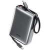 Powerbank Wekome BWOO power bank P73 22.5W 20000 mAh su 2 wbudowanymi kablami 1 x USB-C 1 x Lightning sidabrinė